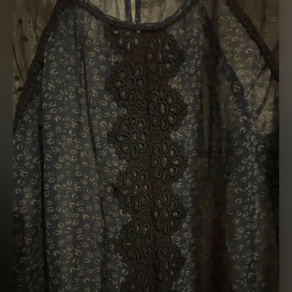 🔥⚫️NEW Eshakti sheer blouse size 2X (fits like an XL). Great detailing! - Picture 6 of 9